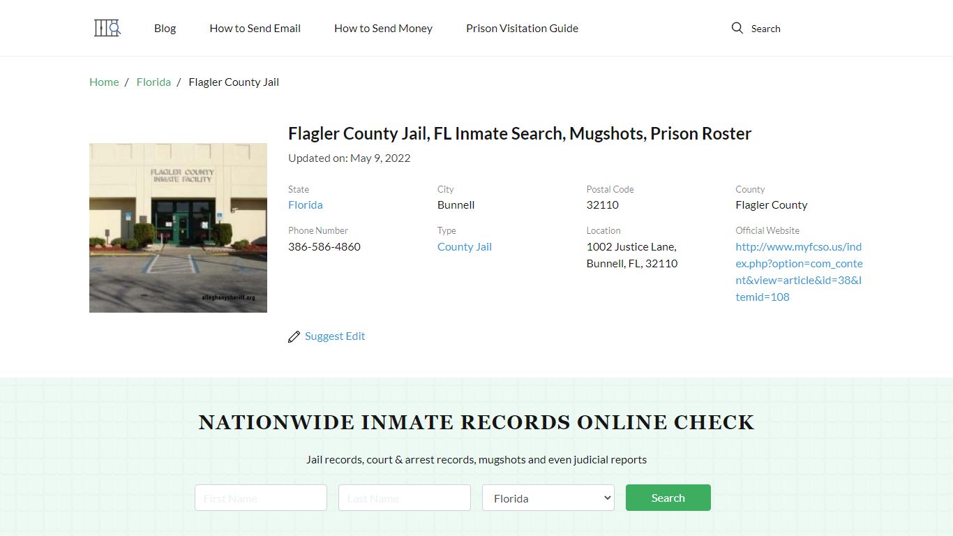 Flagler County Jail, FL Inmate Search, Mugshots, Prison ...